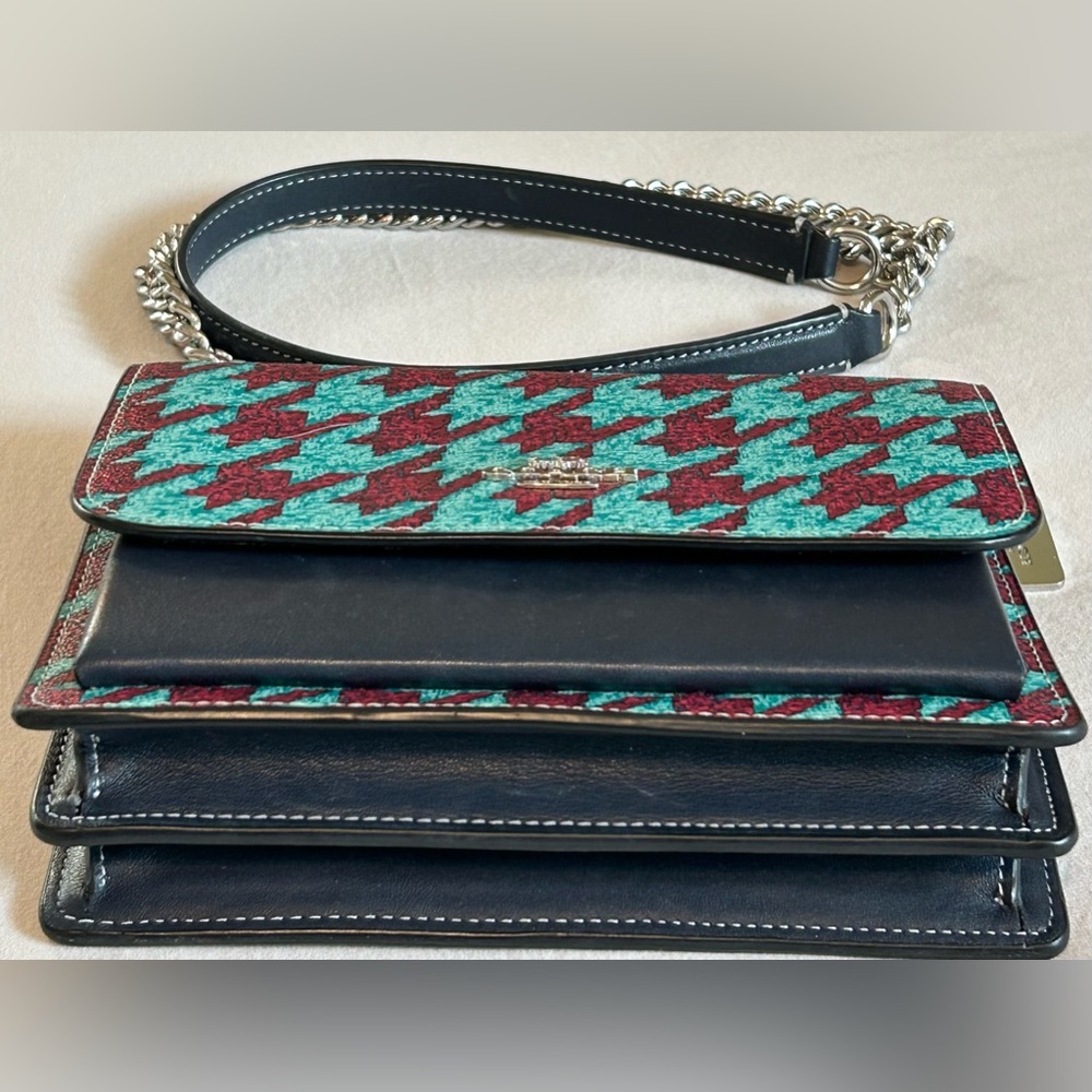 Coach Klare Mini Houndstooth Chain Shoulder Bag - Picture 6 of 9